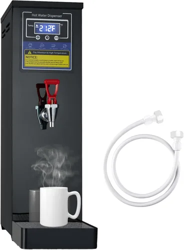 Dispensador de agua caliente comercial Caldera de agua comercial Máquina eléctrica de agua caliente para encimera, color negro, 30 L (8 GAL)/Control