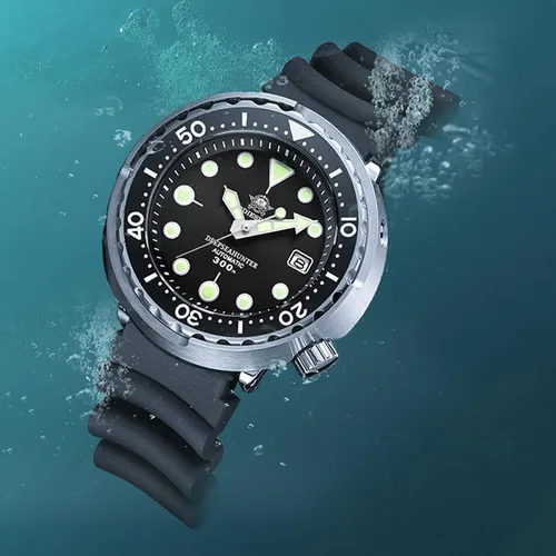 Miniatura 4 de ADDIESDIVE Diver Watches for Men, 47.5MM Automatic Wristwatch Nh35 Waterproof 300M Luminescent Chromalight Dial, My-H5