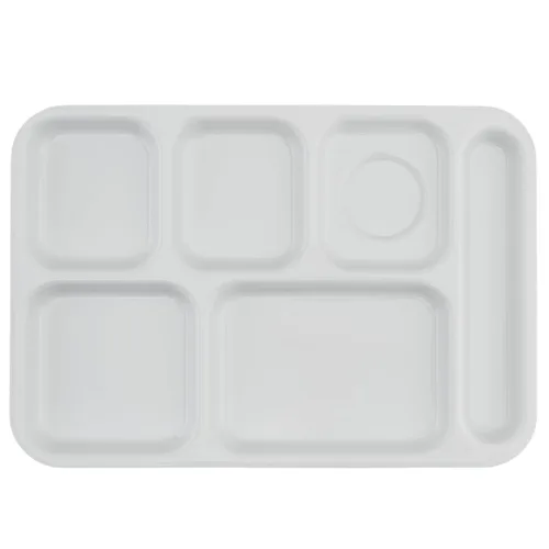 Miniatura 26 de G.E.T. Bandeja escolar para cafetería con 6 compartimentos, para zurdos, 10 x 14 pulgadas, verde bosque (paquete de 4)