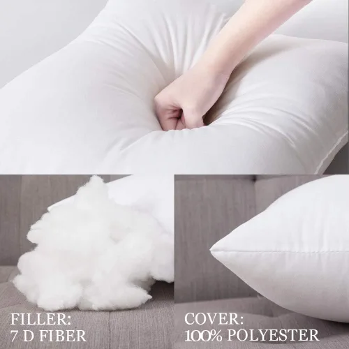 Miniatura 5 de MIULEE Juego de 2 fundas de almohada bohemias de mezcla para sofá, dormitorio, sala de estar, 18 x 18 pulgadas, color blanco