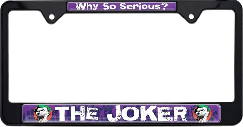 Miniatura 12 de Elektroplate - Marco de matrícula de Batman Joker cromado (marco completo)