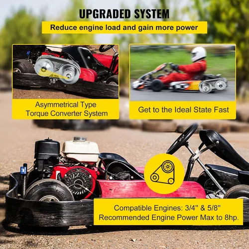 Miniatura 3 de VEVOR Convertidor de par, kit convertidor de par 30 Series 212 Predator Go Kart, juego de embrague Comet para Mini Bike, polea de controlador de 3/4