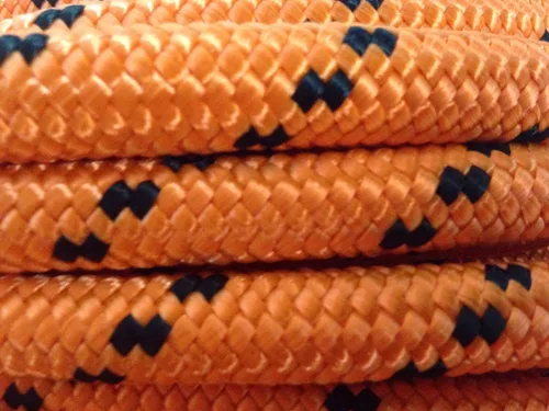 Cuerda de aparejo de arborista de poliéster de doble trenza de 1/2 pulgada x 200 pies, resistente, resistente a los rayos UV, cuerda de buey azul,