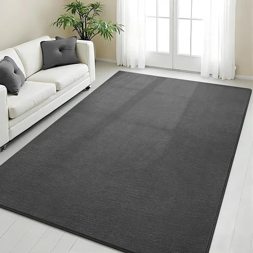 Miniatura 24 de Vasofe Alfombra de pasillo negra de 2 x 4 pulgadas, alfombra antideslizante de espuma viscoelástica gruesa para interiores, para guardería
