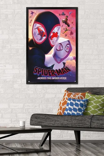 Miniatura 2 de Marvel Spider-Man: Across The Spider-Verse - Póster de pared de una hoja, 34 pulgadas de largo x 22.4 pulgadas de ancho, versión enmarcada en negro