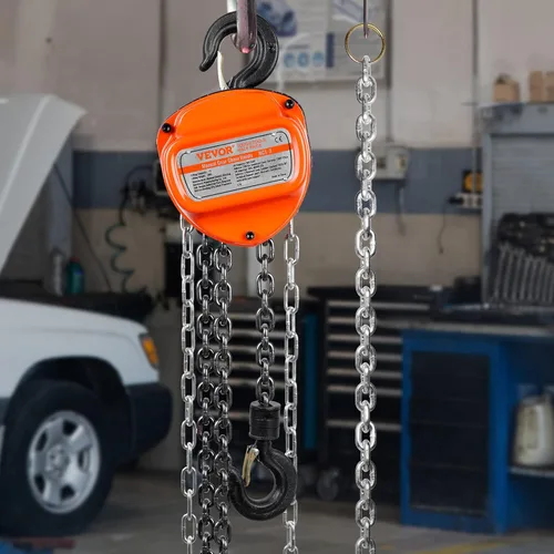 Miniatura 8 de VEVOR Polipasto de Cadena Manual, 1 Tonelada 2200 lbs de Capacidad 20 FT Come Along, Acero al Carbono Galvanizado G80 con Freno de Doble Trinquete