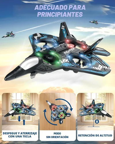 Miniatura 2 de Drones para niños con forma de avión a control remoto, avión de control remoto, aviones para niños y niñas, drones helicópteros con luces LED