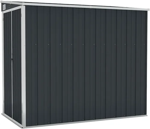 Miniatura 15 de vidaXL vidaXL Cobertizo de almacenamiento, cobertizo de jardín montado en la pared con puertas dobles con cerradura, cobertizo de almacenamiento al