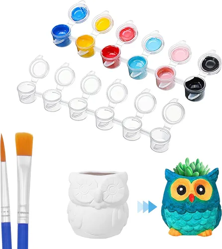 Miniatura 4 de 20 tiras de 120 macetas, tiras de pintura vacías con tapa, mini recipientes de almacenamiento transparentes y 40 pinceles de pintura, suministros