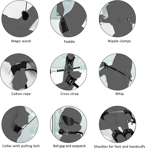 Miniatura 2 de BDSM - Juguetes de restricción de bondage sexuales, accesorios para adultos y parejas, lazos sexuales para mujeres, correas de cama, restricciones