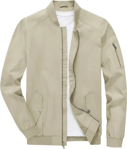 Miniatura 10 de TBMPOY Men's Bomber Jacket Lightweight Spring Windbreaker Light Casual Stylish Fashion Fall Zip up Coats With Pockets