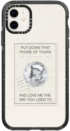 Miniatura 25 de CASETiFY Impact - Funda para iPhone 11 - Flower Power Retro - Negro Transparente