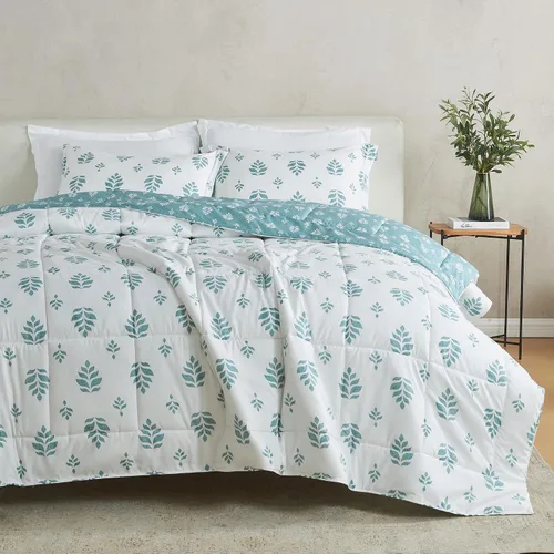 Miniatura 13 de Great Bay Home Juego de edredón reversible tamaño individual Juegos de edredón de 2 piezas alternativo al plumón salvia Ropa de cama para todas