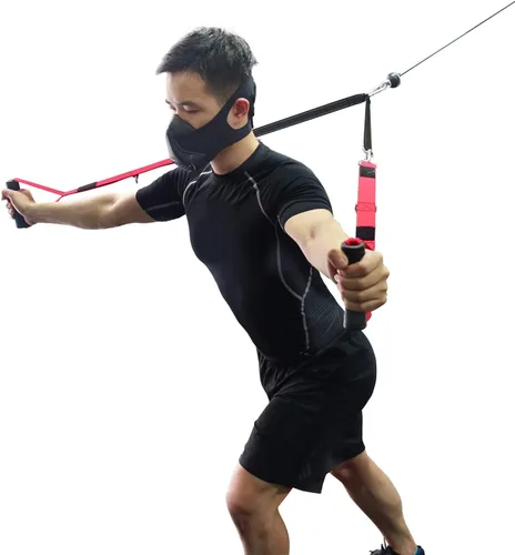 Miniatura 5 de J Bryant Fitness Multifunción 4 en 1 Mango de agarre Tríceps Cuerda Bandas de resistencia Mango Cable Accesorios de máquina para gimnasio LAT