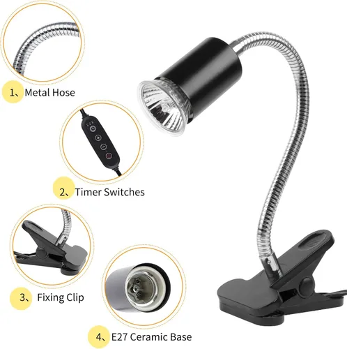 Miniatura 2 de LUCKY HERP UVA UVB Reptile Light Bulbs, Heat Lamp Bulbs for Reptiles and Amphibians, Basking Light Bulb for Turtle, Bearded Dragon, Lizard Heating