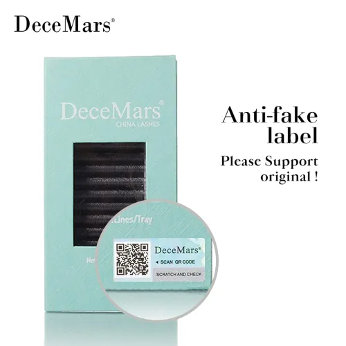 Miniatura 4 de DeceMars Extensiones de pestañas en forma de W 8D de 0.003 in, rizo C 8-12, bandeja mixta, racimos de volumen de aspecto natural, color negro mate