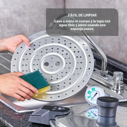 Miniatura 9 de T-fal Olla de Presión de Aluminio para Enlatado, 20.8 litros, 3 Configuraciones de PSI, Utensilios de Cocina, Ollas y Sartenes, Gran Capacidad