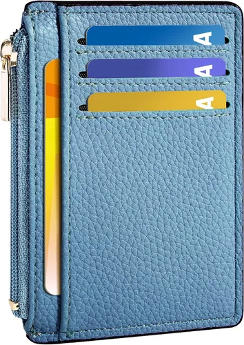 Miniatura 20 de Tipmile Tarjetero compacto para tarjetas de crédito con ventana de identificación para mujer, delgada y minimalista, bolsillo frontal, cartera