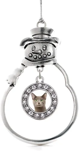 Miniatura 102 de Inspired Silver - Roller Queen - Adorno de Navidad plateado - Adorno circular para árbol de Navidad con circonita cúbica - Decoración colgante