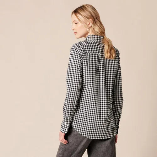 Miniatura 3 de Tienda Essentials Camisa de popelina con botones y manga larga para mujer