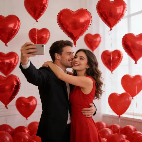 Miniatura 7 de 25 globos de Mylar en forma de corazón rojo de 18 pulgadas, decoración del día de San Valentín, decoración de fiesta de cumpleaños, boda