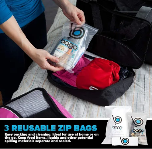 Miniatura 4 de Bago Cubos de embalaje para maletas y bolsas de viaje juego de 7 bolsas organizadoras de equipaje y maleta cubos de compresión para organizador