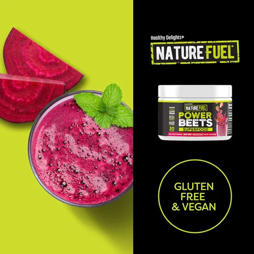 Miniatura 3 de Healthy Delights Nature Fuel Power Beets, jugo de remolacha vegano en polvo, polvo de remolacha para la presión arterial alta, 0 g de azúcar