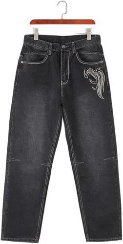 Miniatura 5 de BUYDUAL Men's Baggy Jeans Y2k Loose Fit 90s Hip Hop Vintage Baggy Fit Denim Pants Fashion Dance Skater Skateboard Pants