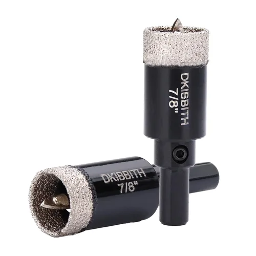 Miniatura 38 de DKIBBITH Juego de brocas de diamante de 5/8" con broca piloto - Paquete de 2 brocas de diamante de 5/8" con punta de diamante para agujeros