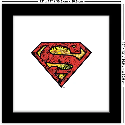Miniatura 6 de Trends International Gallery Pops DC Comics Superman - Póster de pared con logotipo de mosaico de cómic S-Shield, 12 x 12 pulgadas, versión Versión