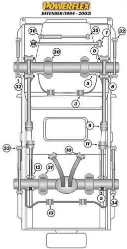 Miniatura 3 de Powerflex Tope de tope (elevado) 3.150 in de altura PF32-130-80 para Land Rover