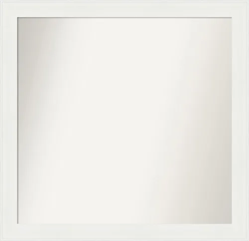 Miniatura 147 de Amanti Art Espejo de baño blanco para sobre el fregadero, 24 x 24 pulgadas, hecho a medida, espejo de tocador cuadrado blanco estrecho, marco