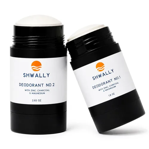 Shwally Desodorante de zinc y carbón – Un verdadero desodorante natural, a base de sebo y eficaz para hombres y mujeres – Sin aluminio con coco y