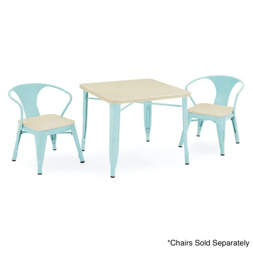 Miniatura 5 de Delta Children Mesa de juego infantil Bistro - Ideal para manualidades, hora de la merienda, educación en casa, tareas y más, Metal Aqua/Abedul