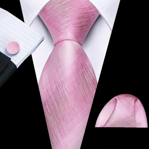 Miniatura 314 de Barry.Wang Juego de corbatas para hombre, corbata de seda a rayas, tejido a cuadros, gemelos formales, negocios, boda