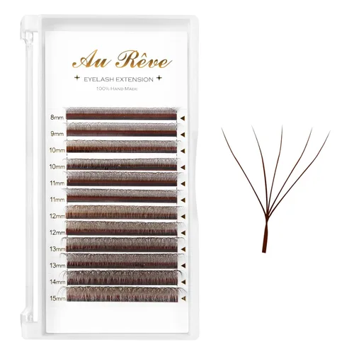 Miniatura 15 de Extensiones de pestañas YY, extensiones de pestañas Y, rizo D, 0.003 in, 0.472 in, bandeja mixta en forma de Y, volumen 4D, pestañas postizas de uso