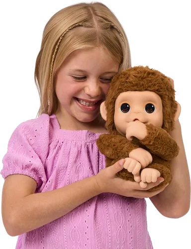 Miniatura 8 de Little Live Pets My Baby Monkey "Mango" con biberón, juego de animales interactivos y suaves para niños de 4 años en adelante, más de 50 sonidos