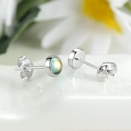 Miniatura 6 de Aretes hipoalergénicos de plata de ley 925 de 0.118 in0.157 in0.236 in para mujeres, adolescentes, niñas, aretes de segundo agujero para mujer