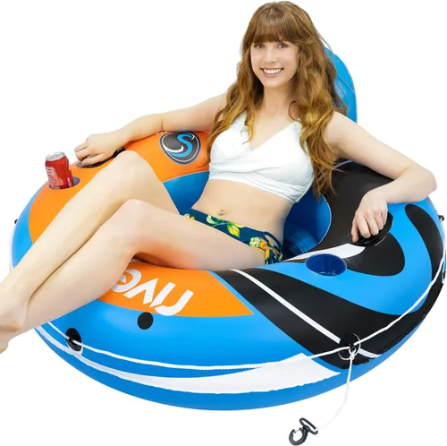 Miniatura 8 de Sunlite Sports Inflatable River Tube Float - Heavy Duty River Float Pool Floats Lake Premium Water Tubes for Floating Recreational River Raft Lounge