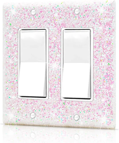 Miniatura 13 de Cubierta de placa de pared para interruptor de luz, tamaño estándar 11.43 cm x 7.01 cm, Dengduoduo Cubierta decorativa de placa de pared plateada