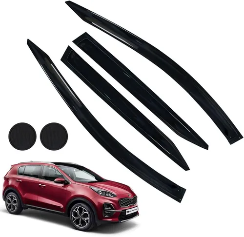 Miniatura 51 de Protectores de lluvia para Mazda 3 Hatchback 2010-2013, deflectores de ventana lateral con cinta adhesiva para Mazda 3 Hatchback, viseras de ventana