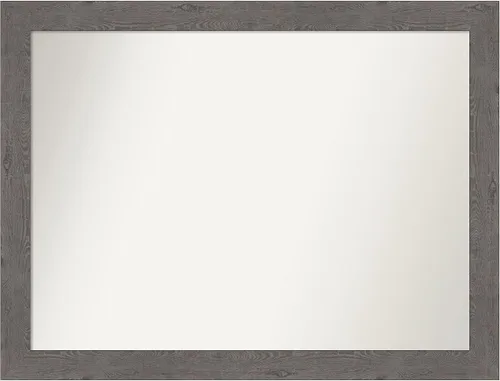 Miniatura 367 de Amanti Art Espejo de baño gris para sobre el fregadero, 31 x 48 pulgadas, espejo de tocador rectangular estrecho de color gris, marco de madera