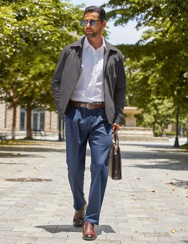 Miniatura 3 de COOFANDY Chaqueta ligera con cremallera para hombre Eisenhower para trabajo, oficina, casual, para golf