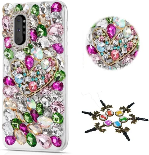 Miniatura 15 de Sparkle - Funda compatible con Samsung Galaxy Note 10, elegante funda 3D hecha a mano con diseño de diamantes de imitación, diseño de mariposas