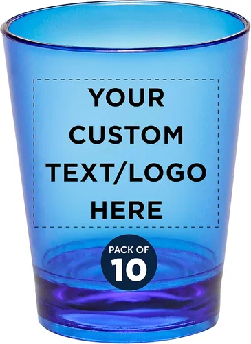 Miniatura 14 de DISCOUNT PROMOS Vasos de chupito de plástico translúcido de 1.5 onzas, juego de 10, paquete a granel, acrílico, ideal para bodas, fiestas