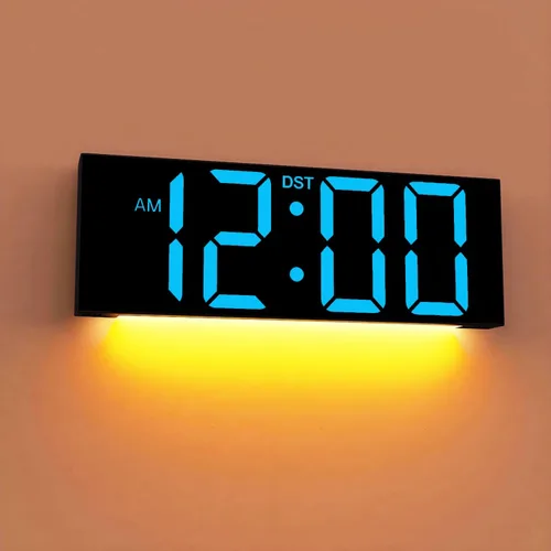 Miniatura 8 de JALL Reloj de pared digital grande de 22'', pantalla de números LED grande, DST, luz nocturna para aula, sala de estar, dormitorio, montado, regalo
