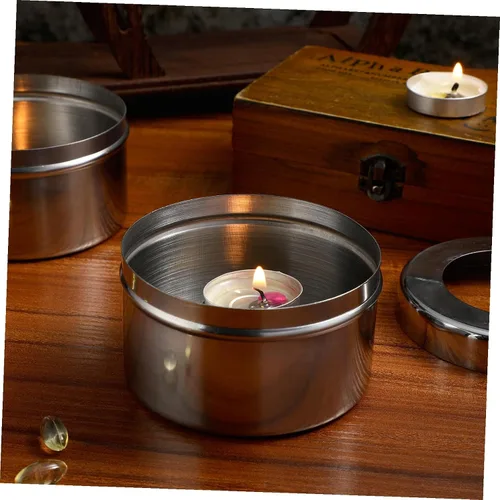 Miniatura 6 de DOITOOL Soporte para latas de combustible de acero inoxidable, 2 unidades, latas de combustible para calentador de alimentos, soporte de combustible