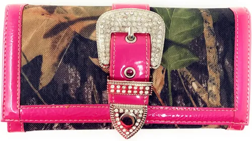 Miniatura 5 de Cartera de hombro con hebilla de camuflaje para mujer, multicolor