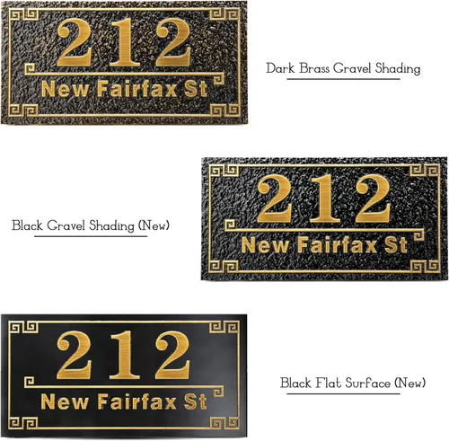 Miniatura 8 de Placa personalizada de dirección de casa de 12 pulgadas, números fundidos para exteriores, placa de señal de dirección personalizada con nombre