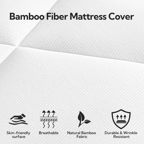 Miniatura 6 de Maxzzz Protector de colchón individual, protector de colchón individual para colchón de 8 a 23 pulgadas, color blanco